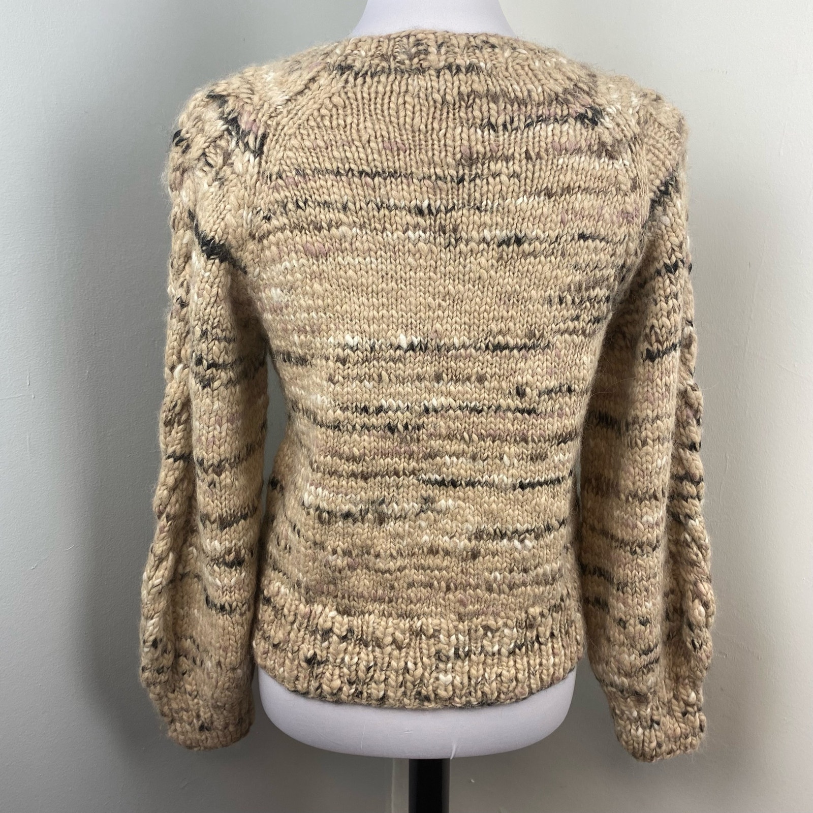 St Roche Natural/Pale Pink Luna Alpaca Chunky Sweater Small $575 — image 7 of 8